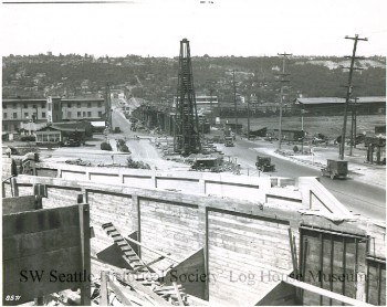 The corner of Spokane Street and Delridge Way, facing west, in 1930